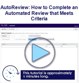 How to Complete an Automated Review that Meets Criteria Tutorial